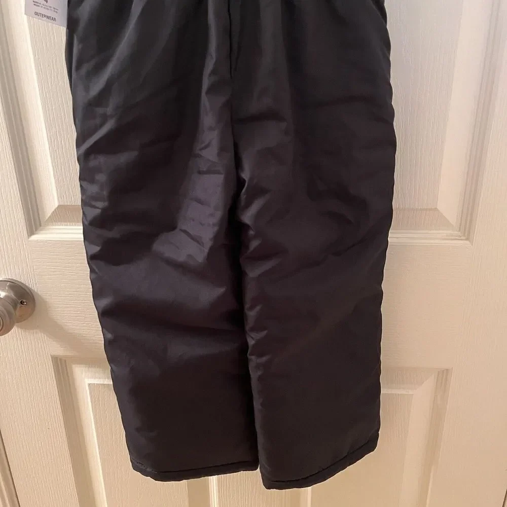 OshKosh B'gosh Black Perfect Snow Bib Overalls Snowsuit Boys Size 4 NWT